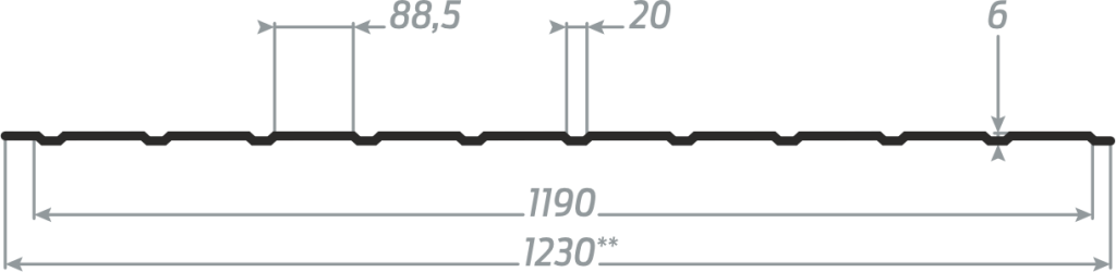 Профнастил ПС-7+ розміри Профнастил ПС-7+ розміри